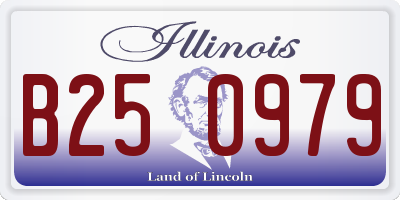 IL license plate B250979