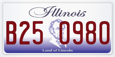 IL license plate B250980