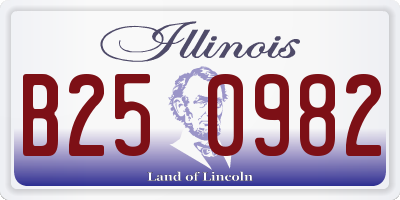 IL license plate B250982