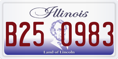 IL license plate B250983
