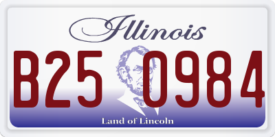 IL license plate B250984