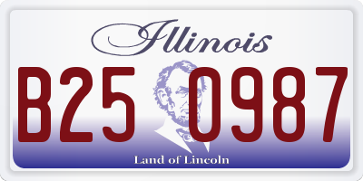 IL license plate B250987