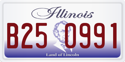 IL license plate B250991