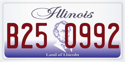 IL license plate B250992