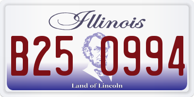 IL license plate B250994