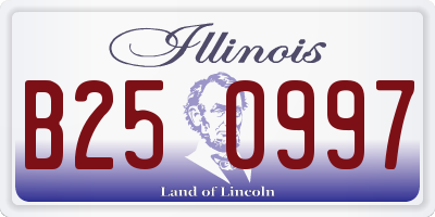 IL license plate B250997