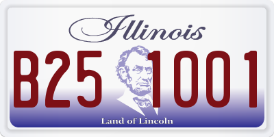 IL license plate B251001