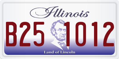 IL license plate B251012