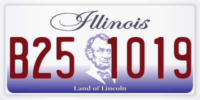 IL license plate B251019