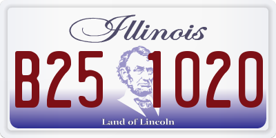 IL license plate B251020