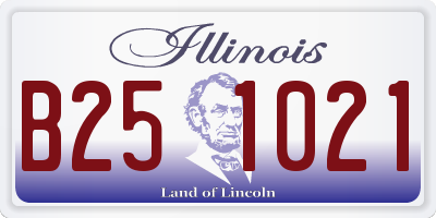 IL license plate B251021