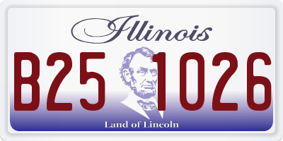 IL license plate B251026