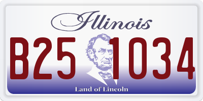 IL license plate B251034
