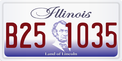 IL license plate B251035