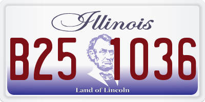 IL license plate B251036