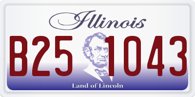 IL license plate B251043