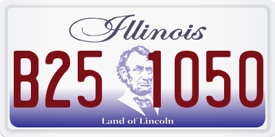 IL license plate B251050