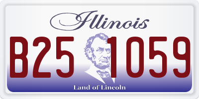 IL license plate B251059