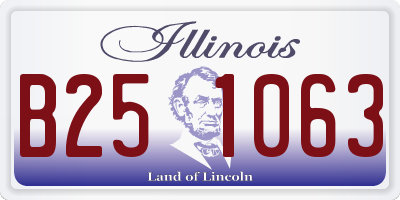 IL license plate B251063