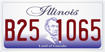 IL license plate B251065