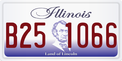 IL license plate B251066