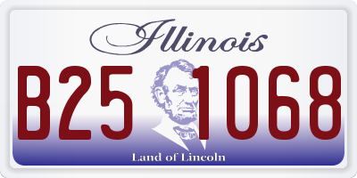 IL license plate B251068