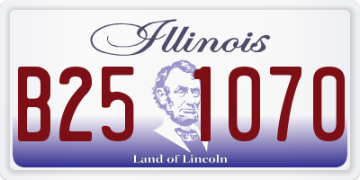 IL license plate B251070