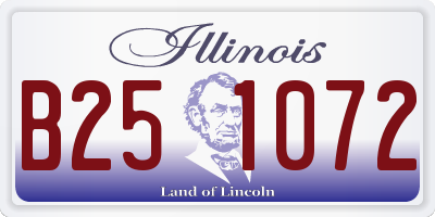 IL license plate B251072
