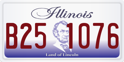 IL license plate B251076