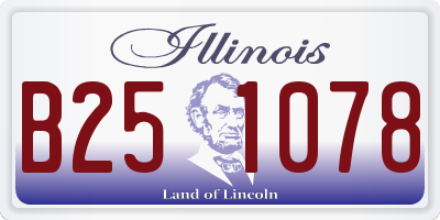 IL license plate B251078