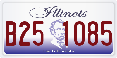 IL license plate B251085