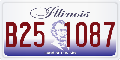IL license plate B251087