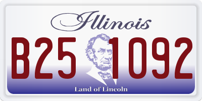 IL license plate B251092