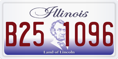 IL license plate B251096