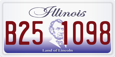 IL license plate B251098
