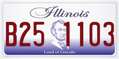 IL license plate B251103