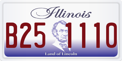 IL license plate B251110