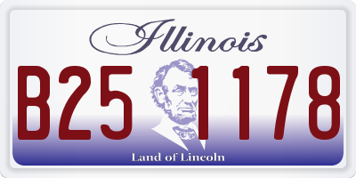 IL license plate B251178