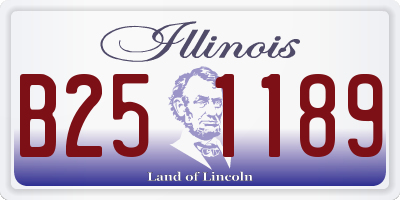 IL license plate B251189