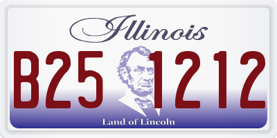 IL license plate B251212