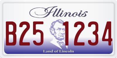 IL license plate B251234