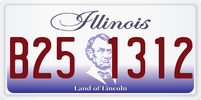 IL license plate B251312