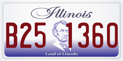 IL license plate B251360