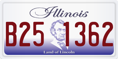 IL license plate B251362