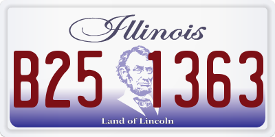 IL license plate B251363