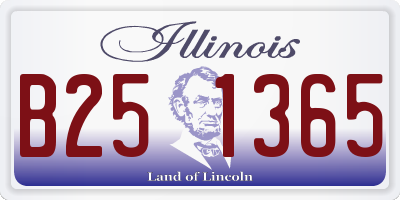 IL license plate B251365