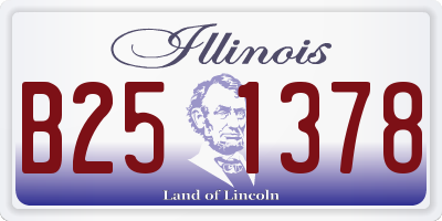 IL license plate B251378