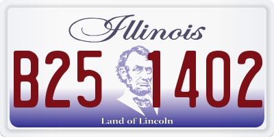 IL license plate B251402