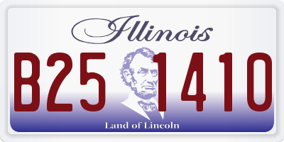 IL license plate B251410