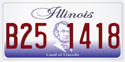 IL license plate B251418